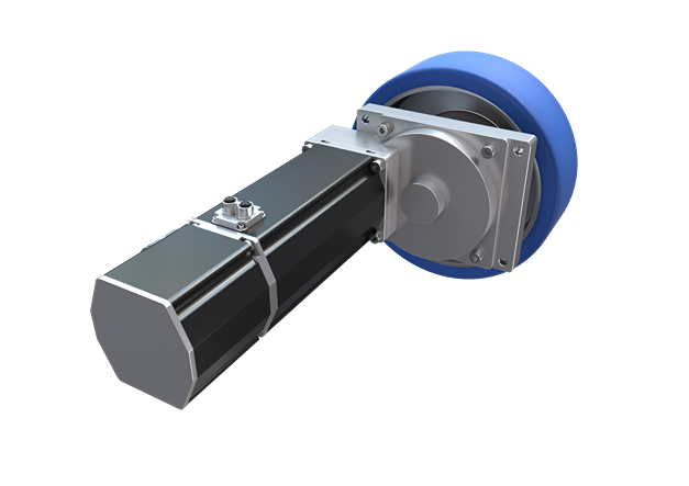 Hub Wheel Drive from Dunkermotoren Black BLDC Motor with blue hub gearbox